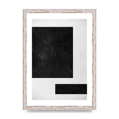 Black White Abstract 1 Wall Art - A3 framed