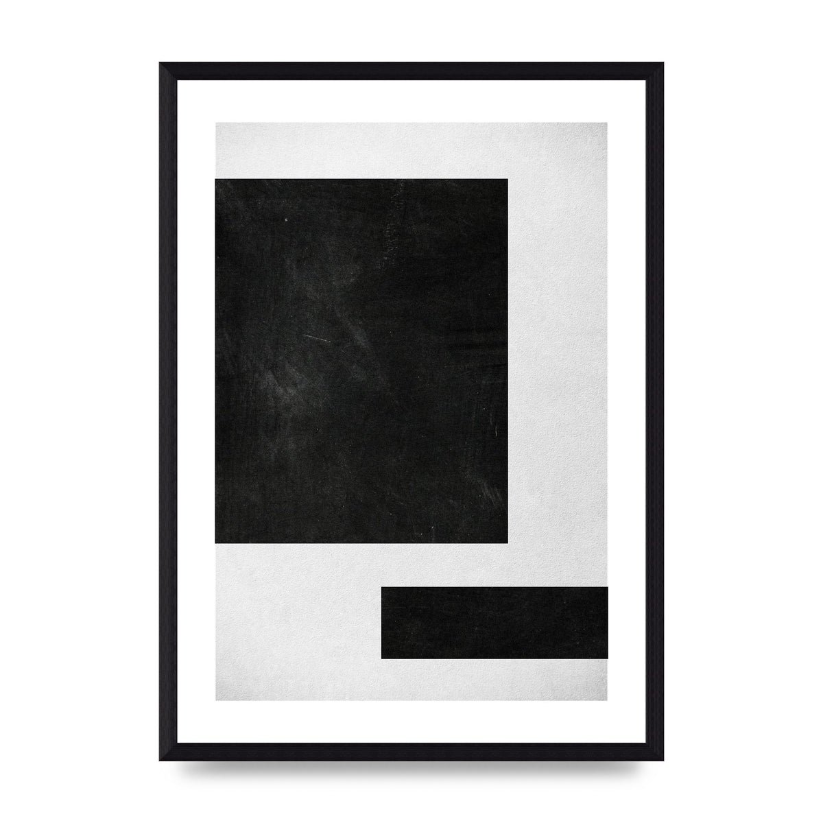 Black White Abstract 1 Wall Art - A3 framed