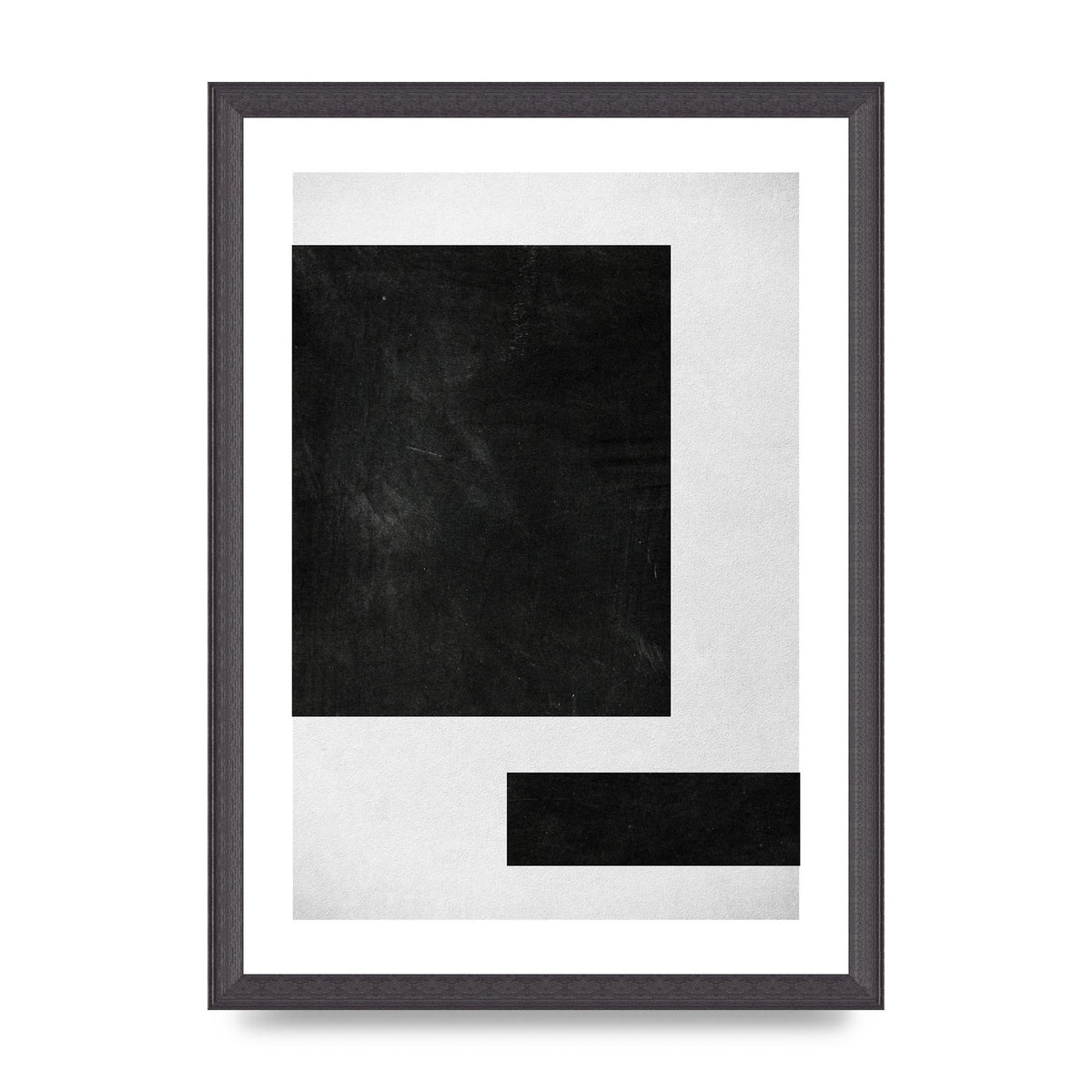 Black White Abstract 1 Wall Art - A3 framed