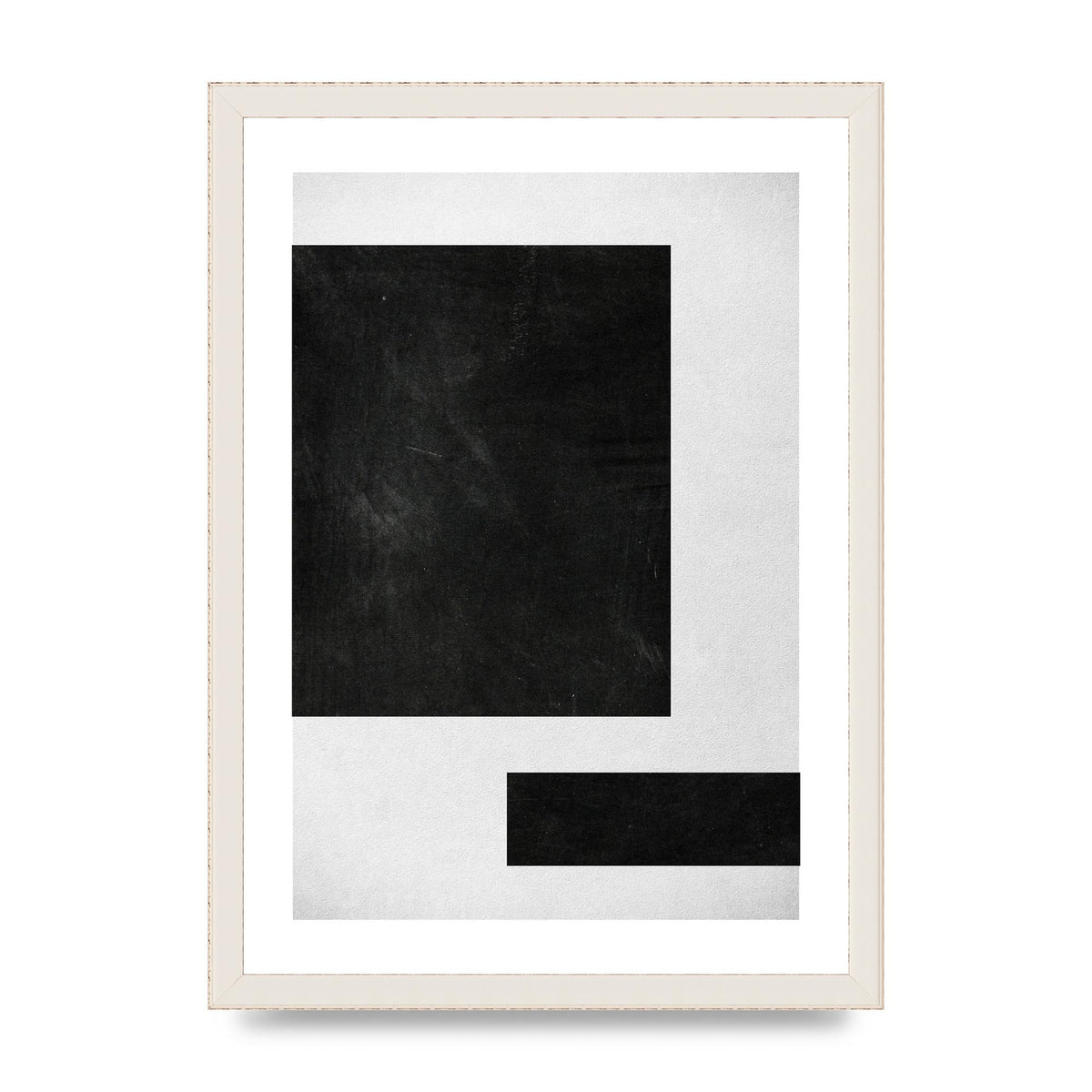 Black White Abstract 1 Wall Art - A3 framed