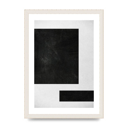 Black White Abstract 1 Wall Art - A3 framed
