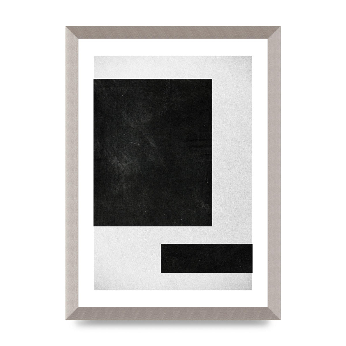 Black White Abstract 1 Wall Art - A3 framed