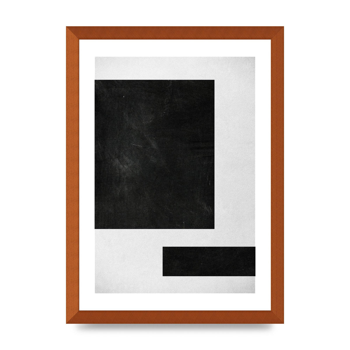 Black White Abstract 1 Wall Art - A3 framed