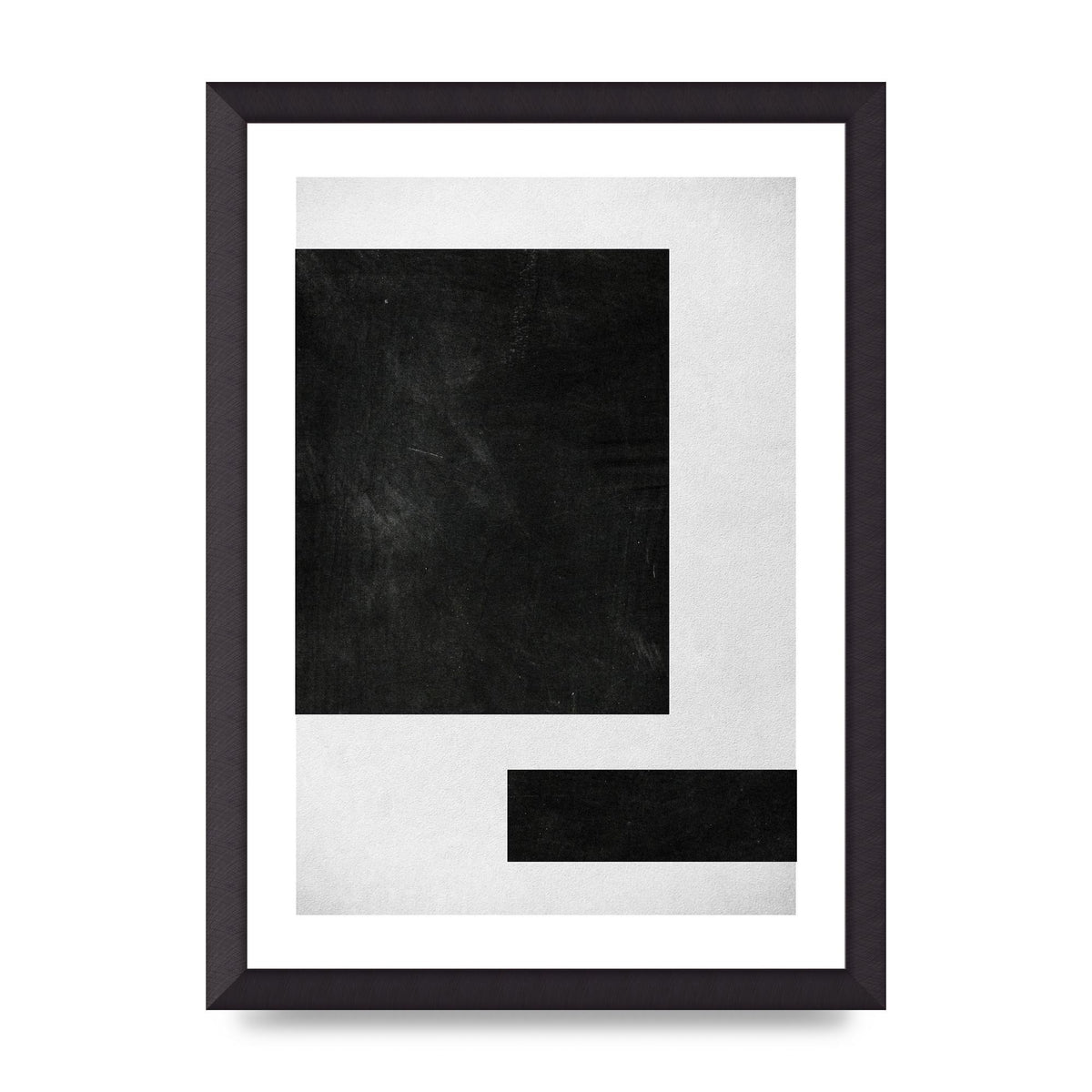 Black White Abstract 1 Wall Art - A3 framed