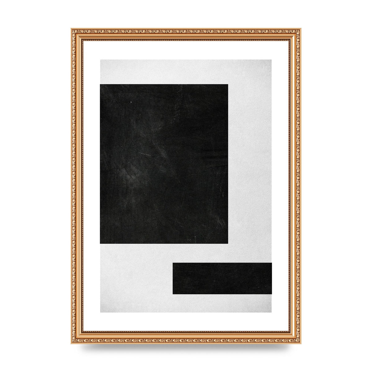 Black White Abstract 1 Wall Art - A3 framed