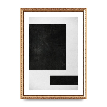 Black White Abstract 1 Wall Art - A3 framed