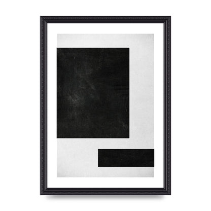 Black White Abstract 1 Wall Art - A3 framed