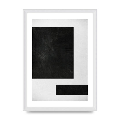 Black White Abstract 1 Wall Art - A3 framed