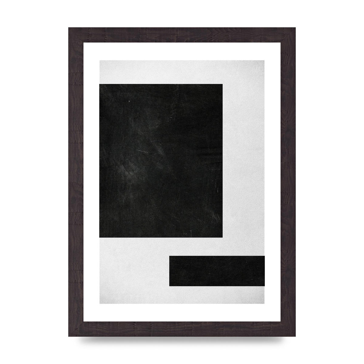 Black White Abstract 1 Wall Art - A4 framed