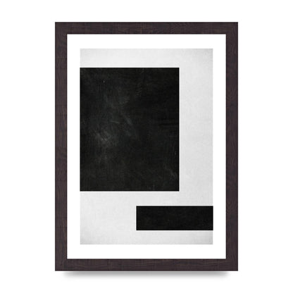 Black White Abstract 1 Wall Art - A4 framed