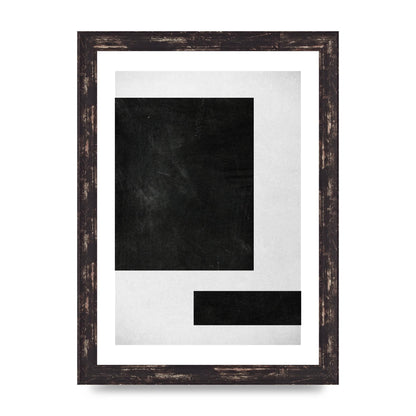 Black White Abstract 1 Wall Art - A4 framed