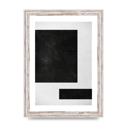 Black White Abstract 1 Wall Art - A4 framed
