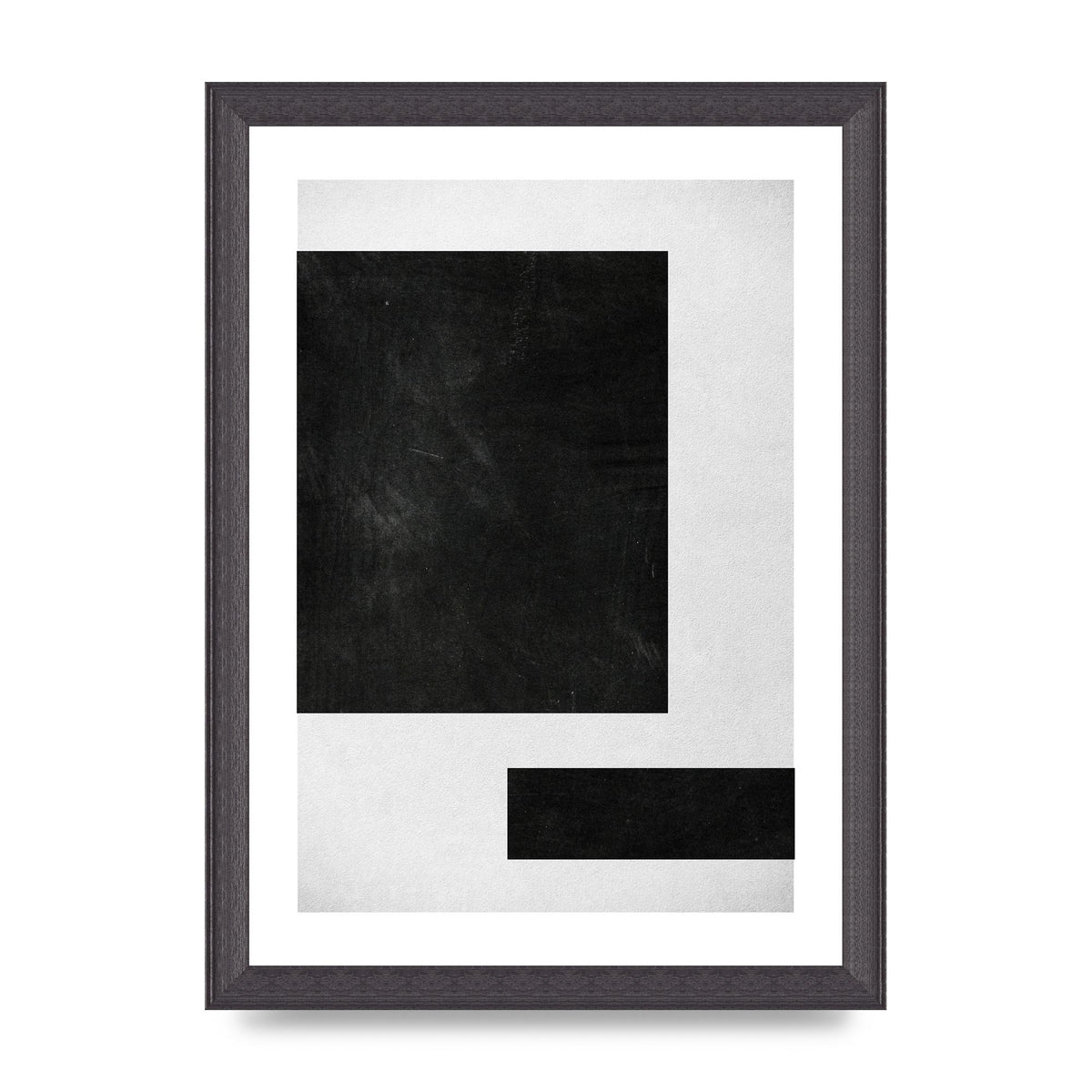 Black White Abstract 1 Wall Art - A4 framed