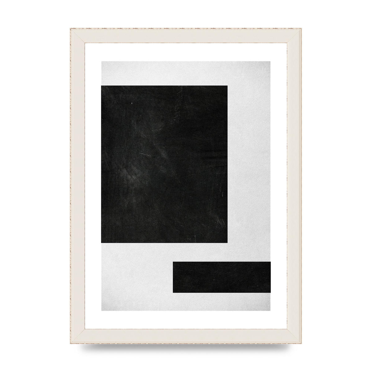 Black White Abstract 1 Wall Art - A4 framed