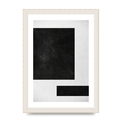 Black White Abstract 1 Wall Art - A4 framed