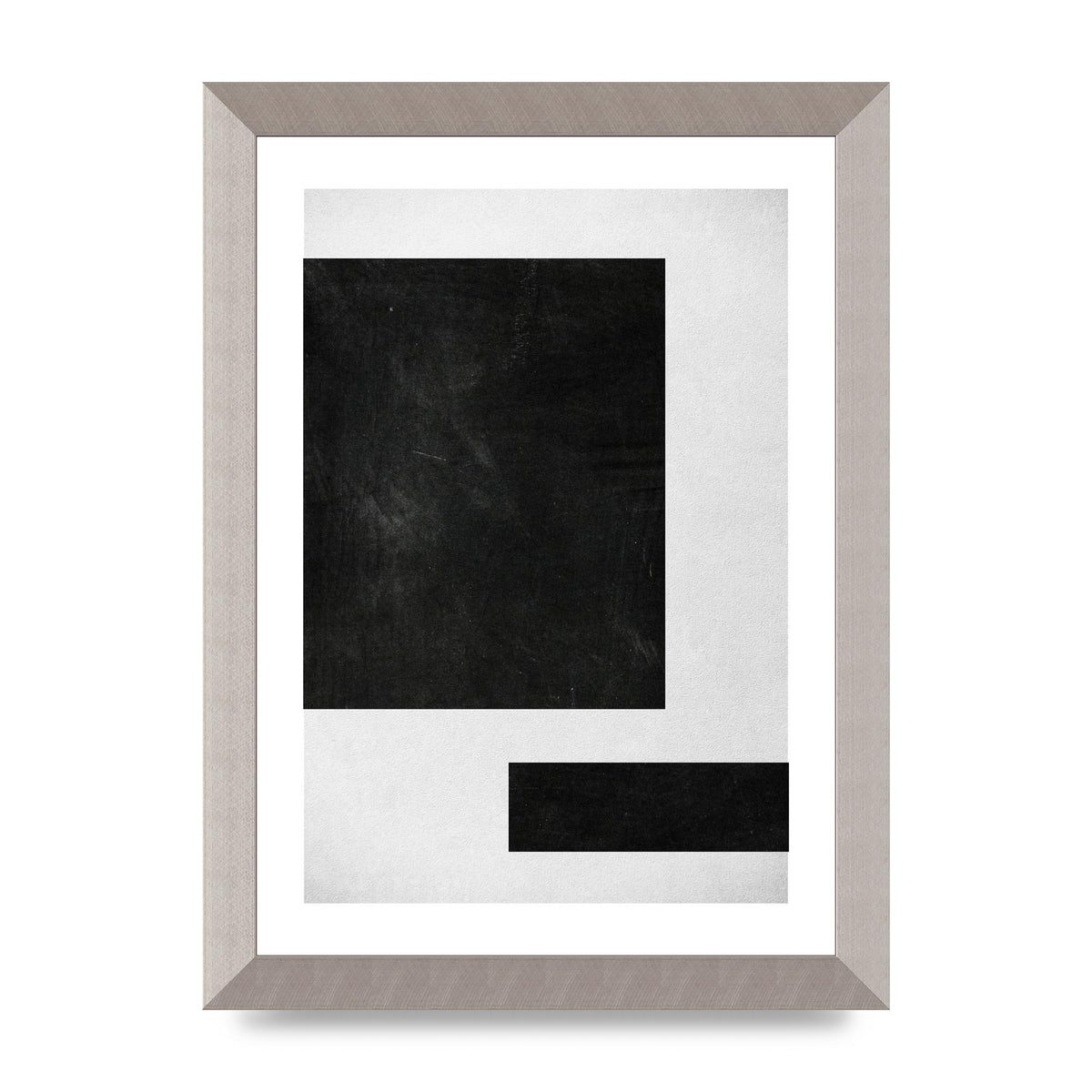 Black White Abstract 1 Wall Art - A4 framed