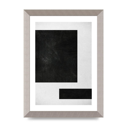 Black White Abstract 1 Wall Art - A4 framed