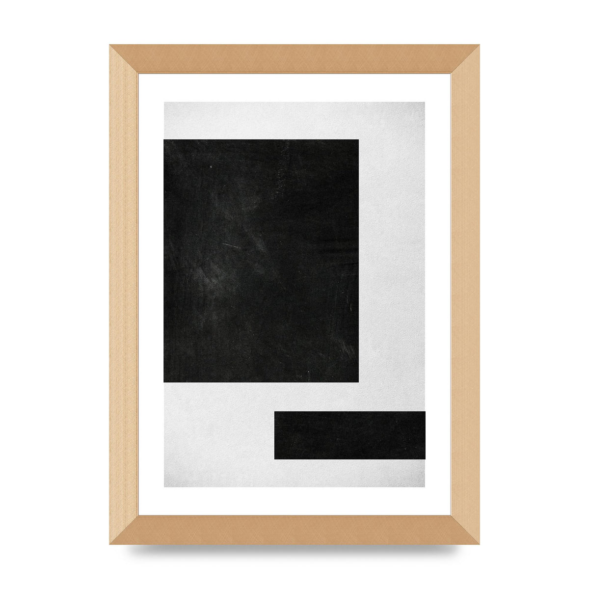Black White Abstract 1 Wall Art - A4 framed