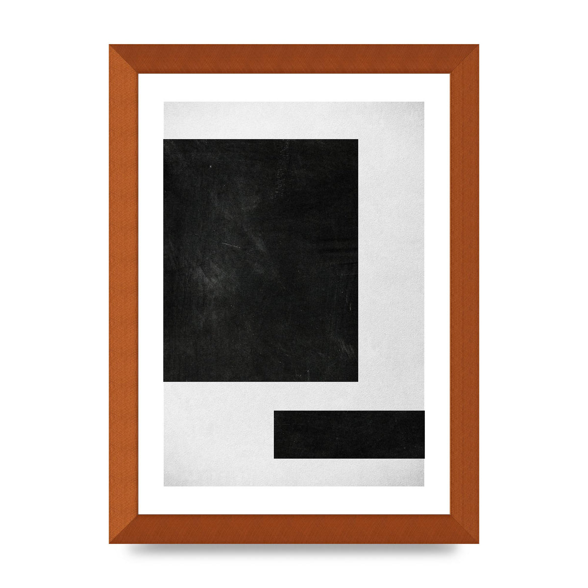 Black White Abstract 1 Wall Art - A4 framed