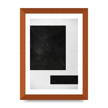 Black White Abstract 1 Wall Art - A4 framed