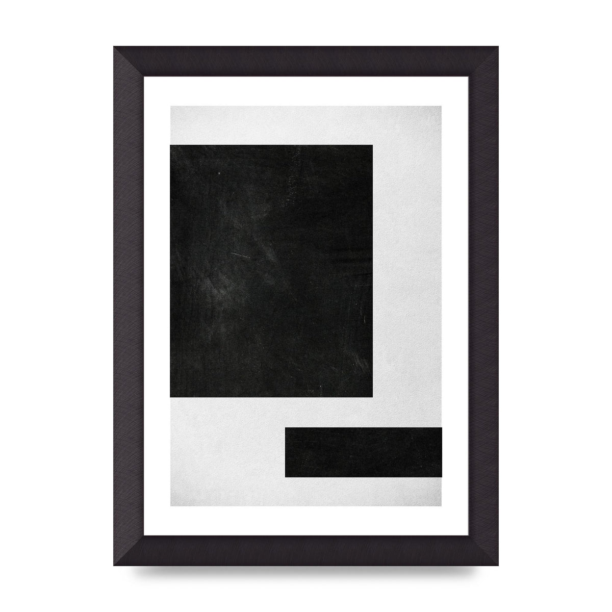 Black White Abstract 1 Wall Art - A4 framed