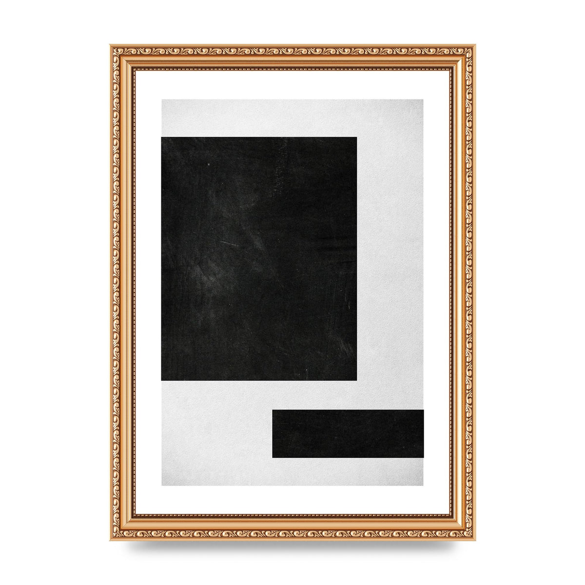 Black White Abstract 1 Wall Art - A4 framed