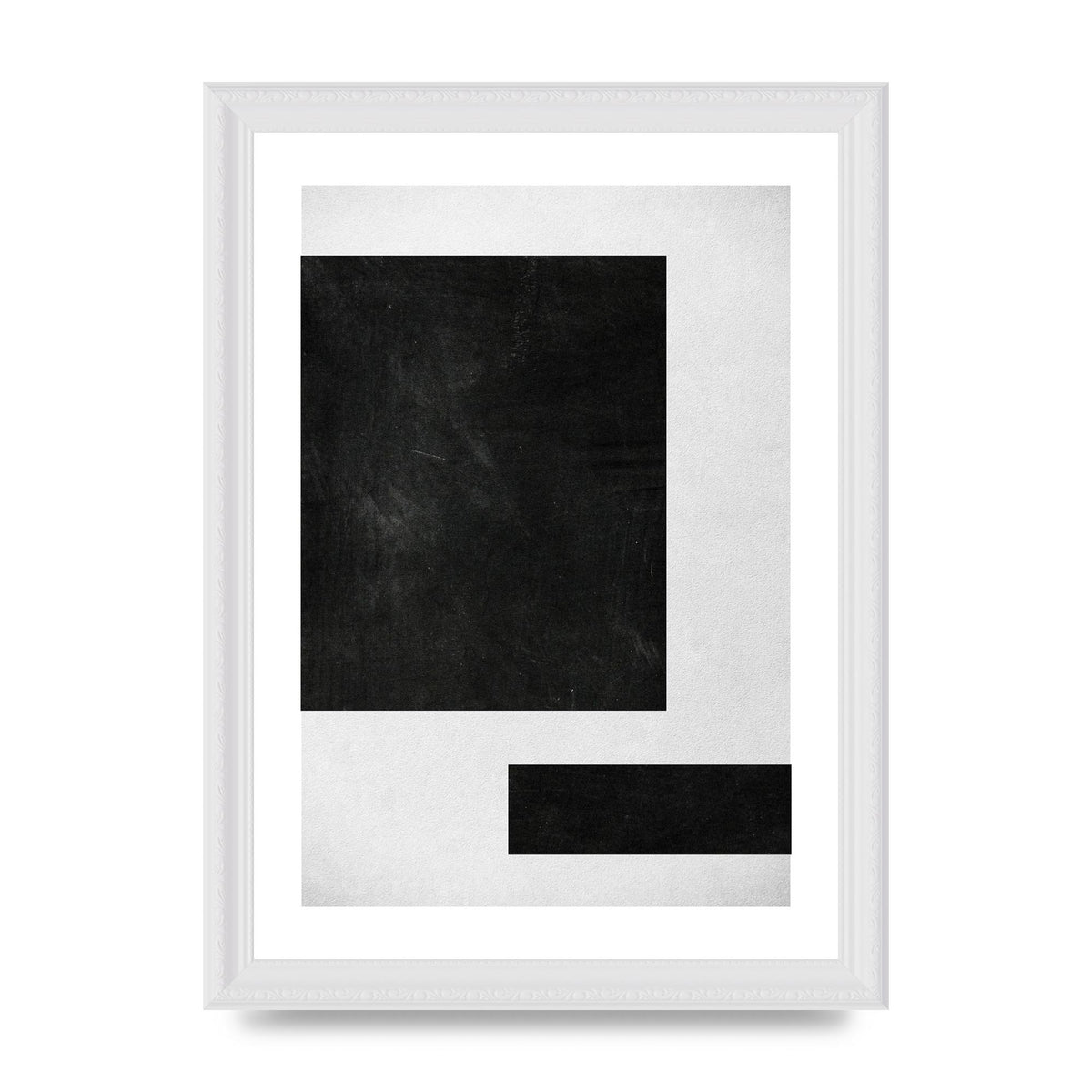 Black White Abstract 1 Wall Art - A4 framed