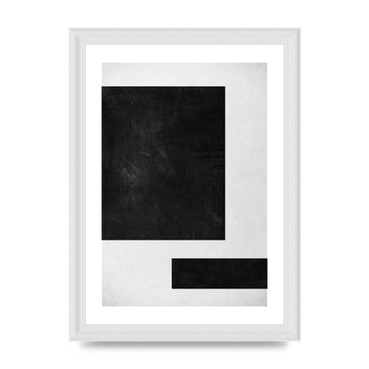 Black White Abstract 1 Wall Art - A4 framed