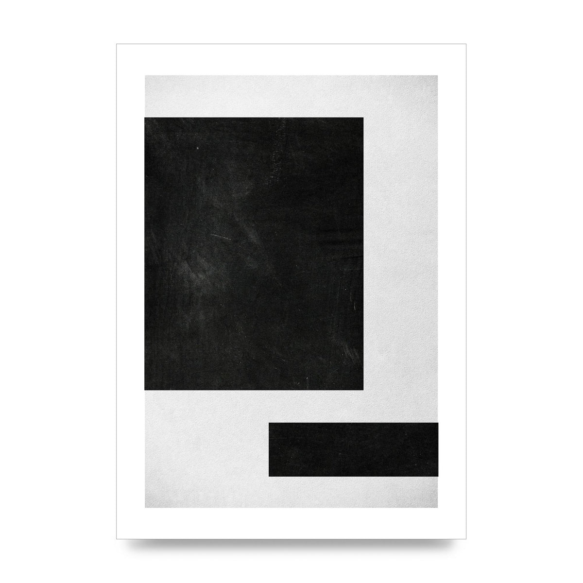 Black White Abstract 1 Wall Art - unframed print
