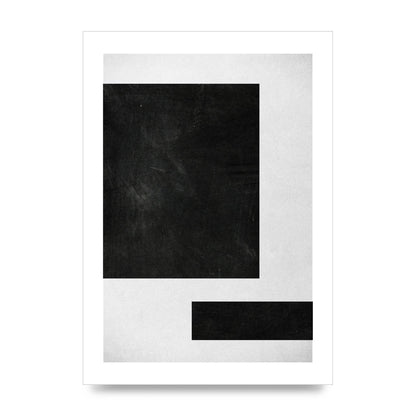 Black White Abstract 1 Wall Art - unframed print