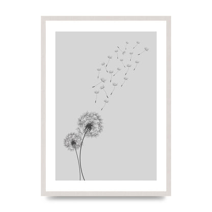 Dandelion Wind Wall Art - A2 framed