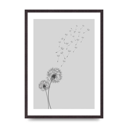 Dandelion Wind Wall Art - A2 framed