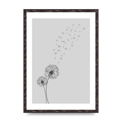 Dandelion Wind Wall Art - A2 framed