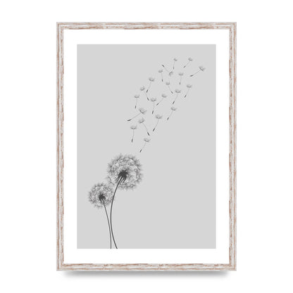 Dandelion Wind Wall Art - A2 framed