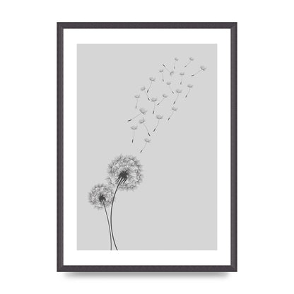 Dandelion Wind Wall Art - A2 framed