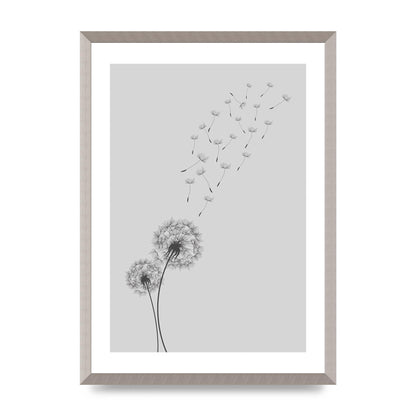 Dandelion Wind Wall Art - A2 framed