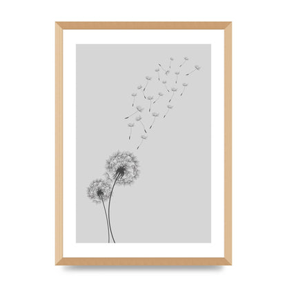 Dandelion Wind Wall Art - A2 framed