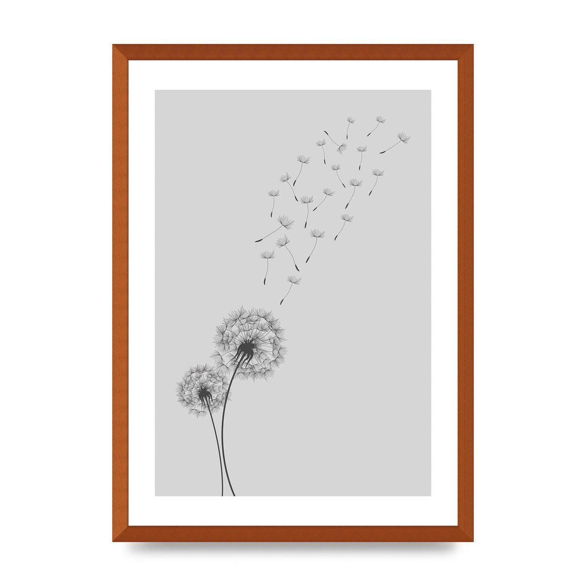 Dandelion Wind Wall Art - A2 framed