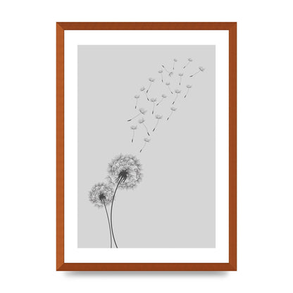Dandelion Wind Wall Art - A2 framed