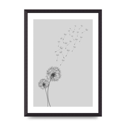 Dandelion Wind Wall Art - A2 framed