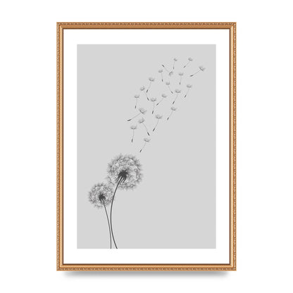 Dandelion Wind Wall Art - A2 framed