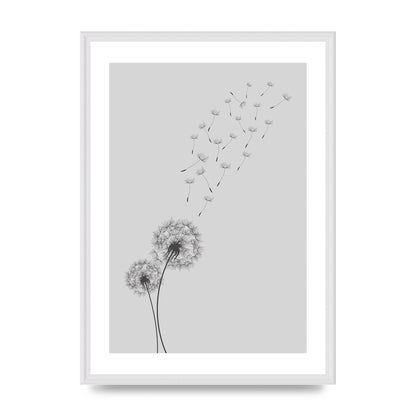 Dandelion Wind Wall Art - A2 framed