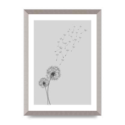 Dandelion Wind Wall Art - A3 framed