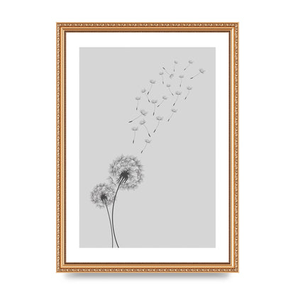 Dandelion Wind Wall Art - A3 framed