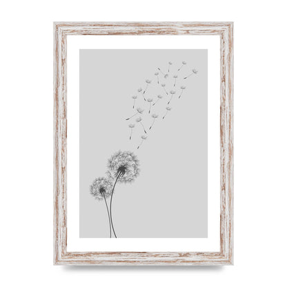 Dandelion Wind Wall Art - A4 framed