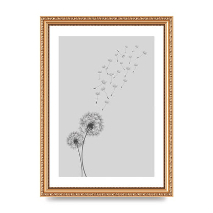 Dandelion Wind Wall Art - A4 framed