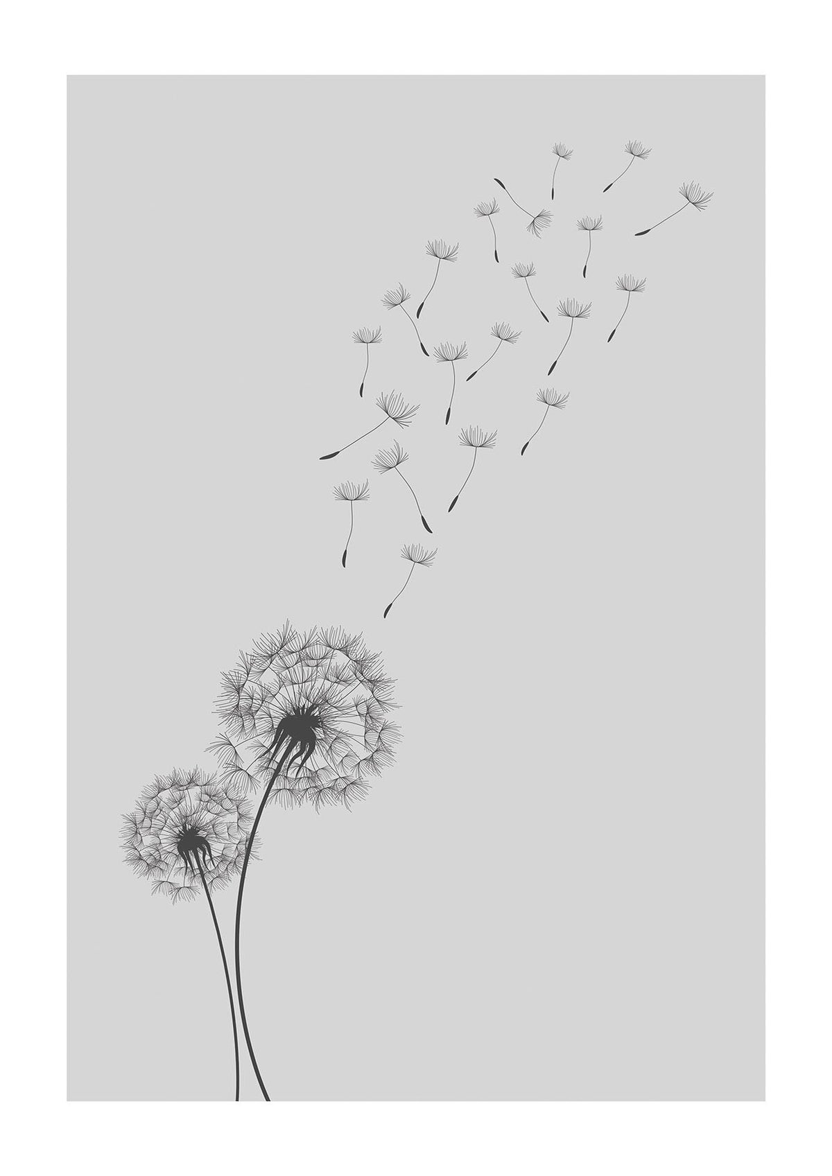 Dandelion Wind Wall Art - detail