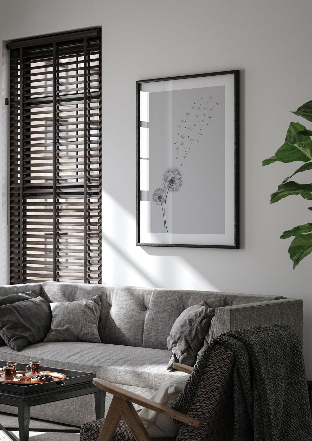 Dandelion Wind Wall Art - living room 1