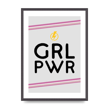 Girl Power" Wall Art - A2 framed