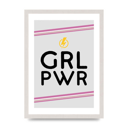 Girl Power" Wall Art - A3 framed